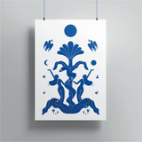 Affiche - Dualité Bleue Astrid Lajarrige