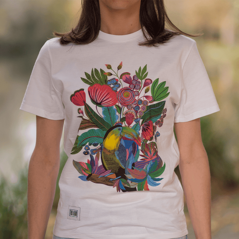 Tshirt made in france Le Toucan Floral Orane Sigal femme